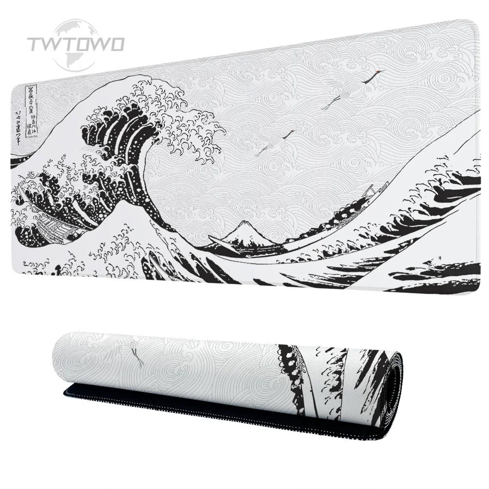 XXL Gaming Mouse Pad – Black & White Aesthetic Extended Desk Mat