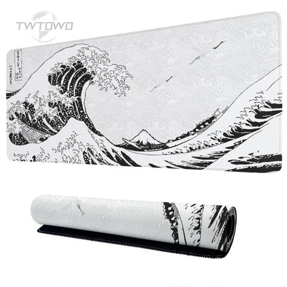 Black and White XXL Gaming Mouse Pad Desk Mat Non-Slip Available Sizes Office Smooth Surface