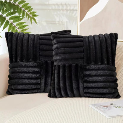 Artificial Plush Throw Pillow Covers Suitable for Various Occasions Such as Bedding Home