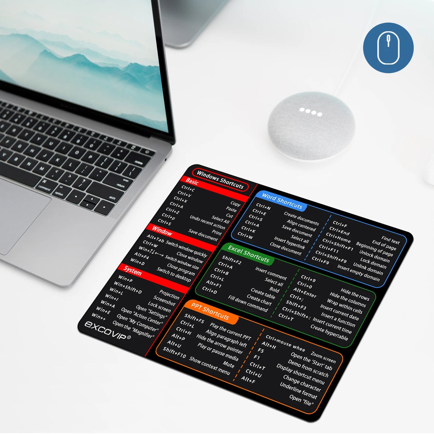 Excel Shortcuts Mouse Pad