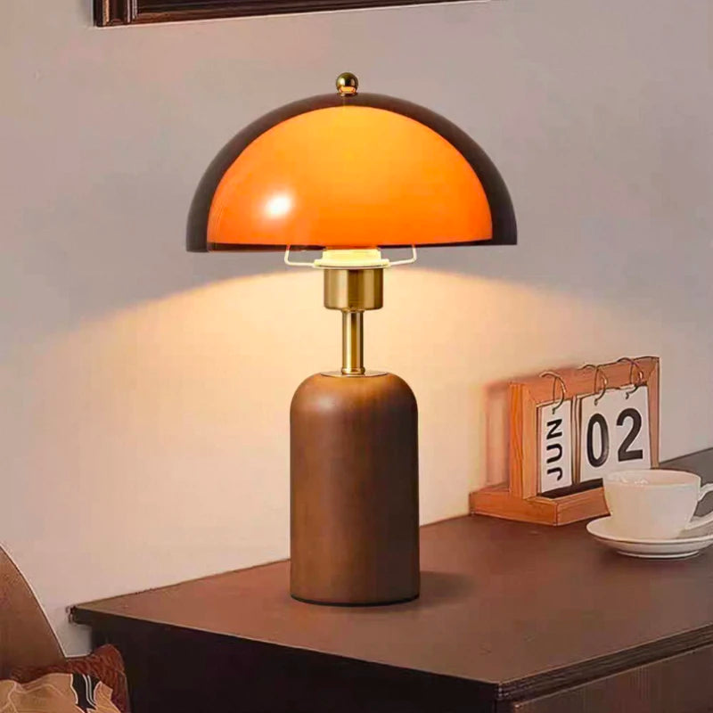 Japanese Metal Acrylic Wooden Luxury LED Decoration Table Lamp Desk Light For Living Room Bedroom
