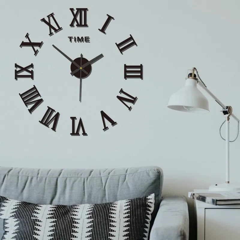 3D Acrylic Mirror Wall Clock