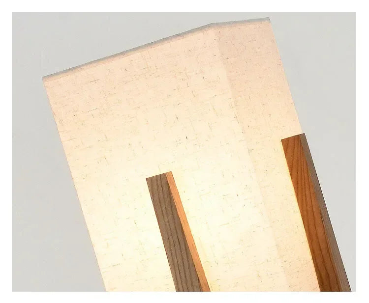 Japanese Solid Wood Floor Lamp Living Room Bedroom Hotel Tea Room Standing Light Rice Paper Shade