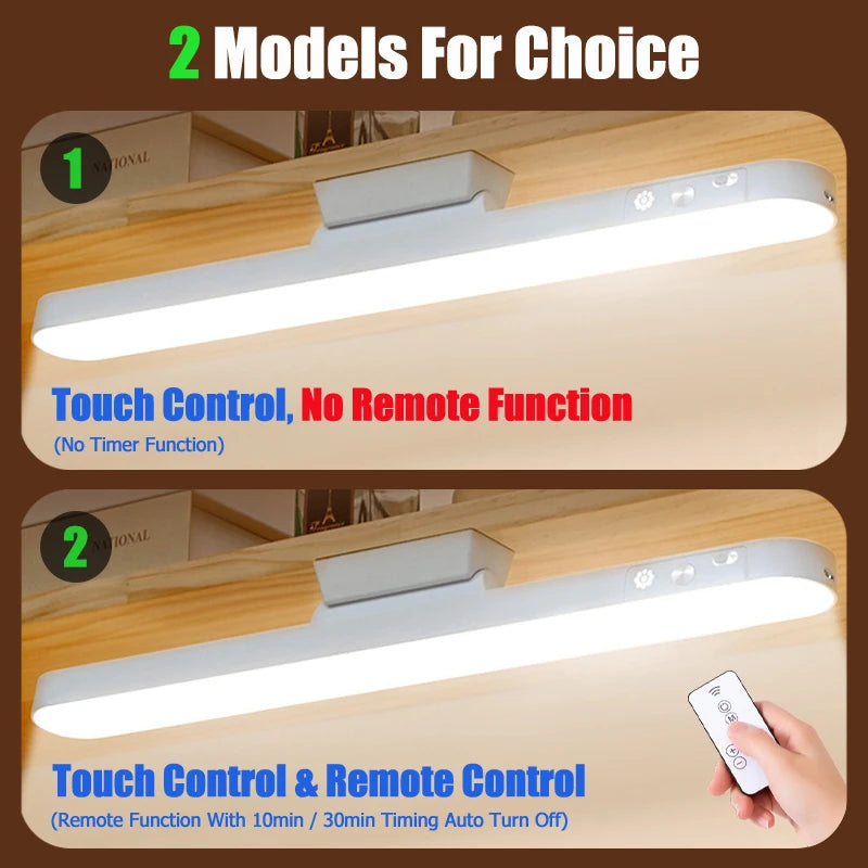 LED Magnetic Under Cabinet Light – USB Rechargeable Dimmable Strip