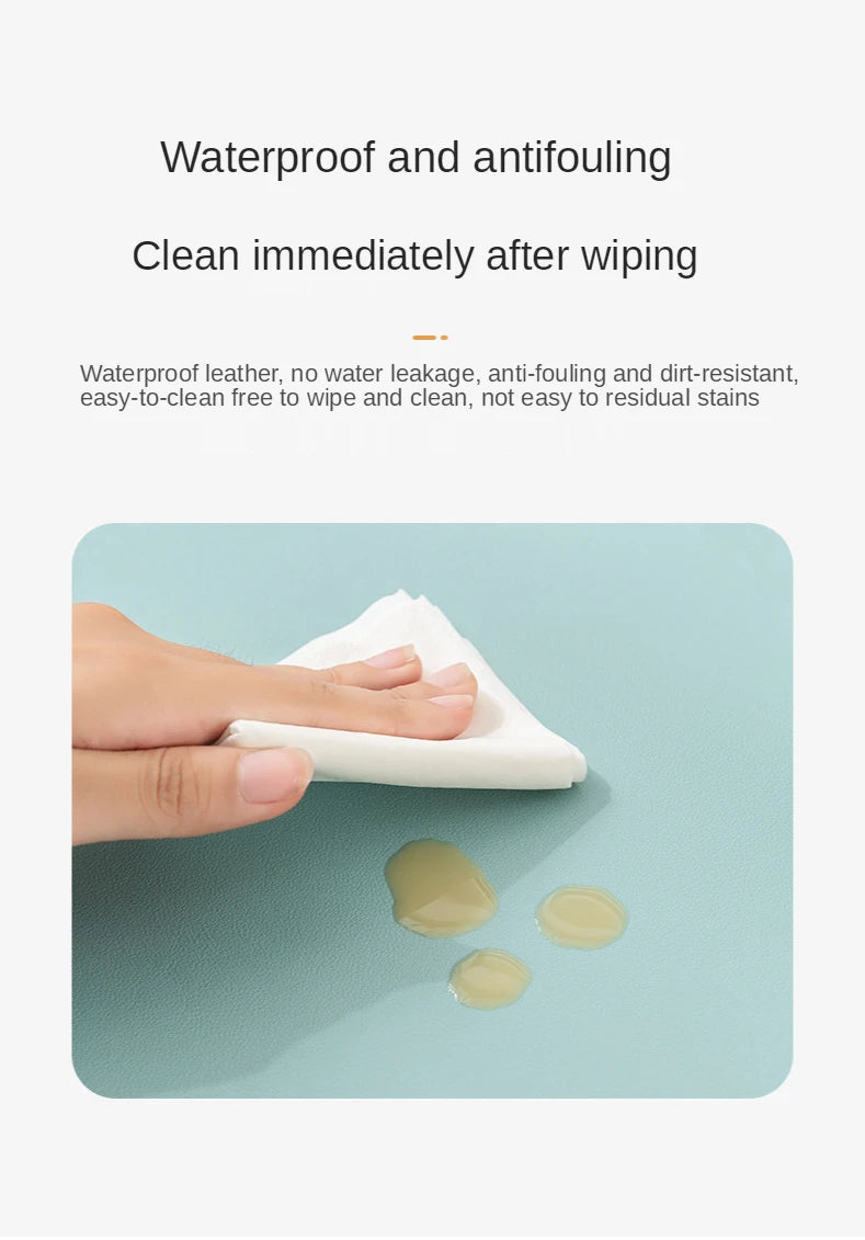 Small PU Leather Mouse Pad – Non-Slip Waterproof Desktop Mat