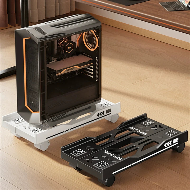 Adjustable CPU Stand with Wheels – Rolling PC Tower Holder