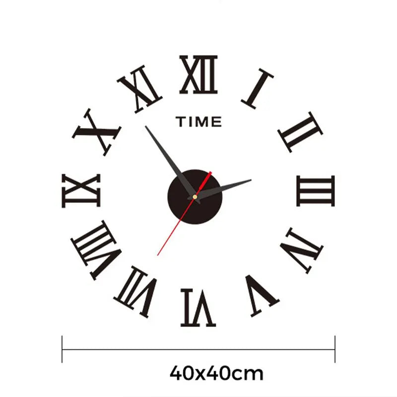 3D Acrylic Mirror Wall Clock