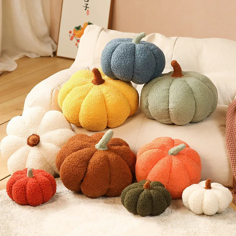 Plush Seat Cushion Cute Pumpkin Throw Pillow Super Soft Waist Sofa Window Halloween Ornament