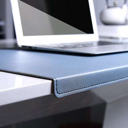 Padded Overhanging Wrist-Rest Desk Mat Premium PU Surface Foldable and Portable