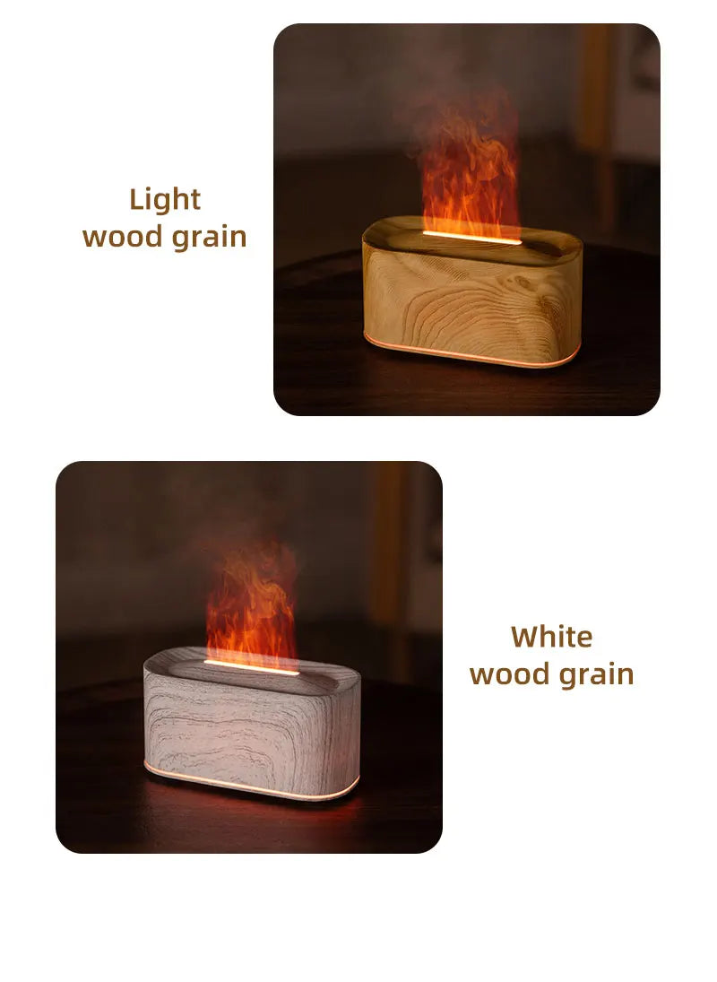 Flame Essential Oil Diffuser – LED Aromatherapy Humidifier