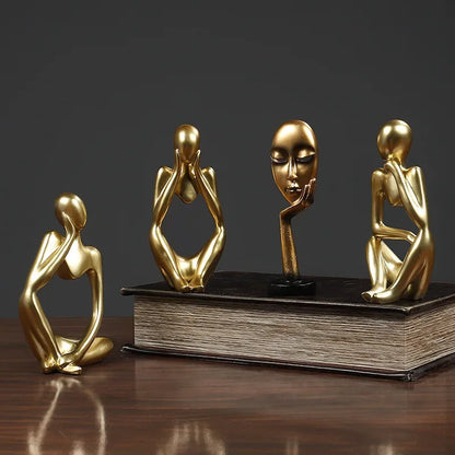 The Thinker Abstract Resin Statue Figurine Home Decor