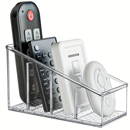 Remote Control Holder 4-Compartment Organizer Desk Organiser Home Office Storage