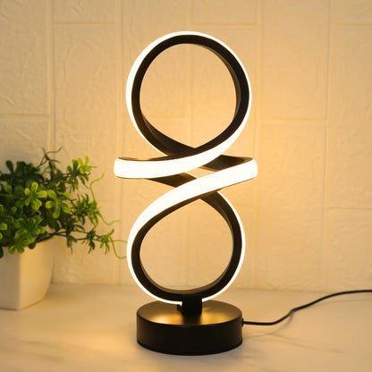 Spiral LED Table Lamp 3-Color USB Bedside Night Light