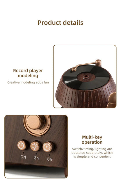 Raindrop Rotating Aroma Diffuser 250ml RGB Remote