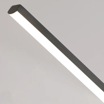 Modern Linear LED Pendant Light Dining Room Kitchen Bar Adjustable Height Tri-Color Chandelier