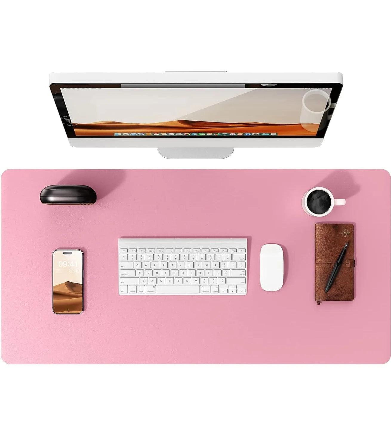 PU Leather Desk Mat – Large Non-Slip Waterproof Office Mouse Pad
