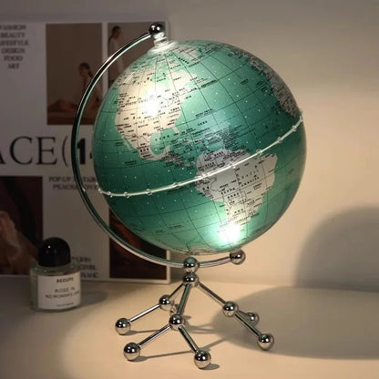 Luxury Modern Globe Ornament With Sailboat Accent Elegant Metal Sculpture For Living Room TV Stand
