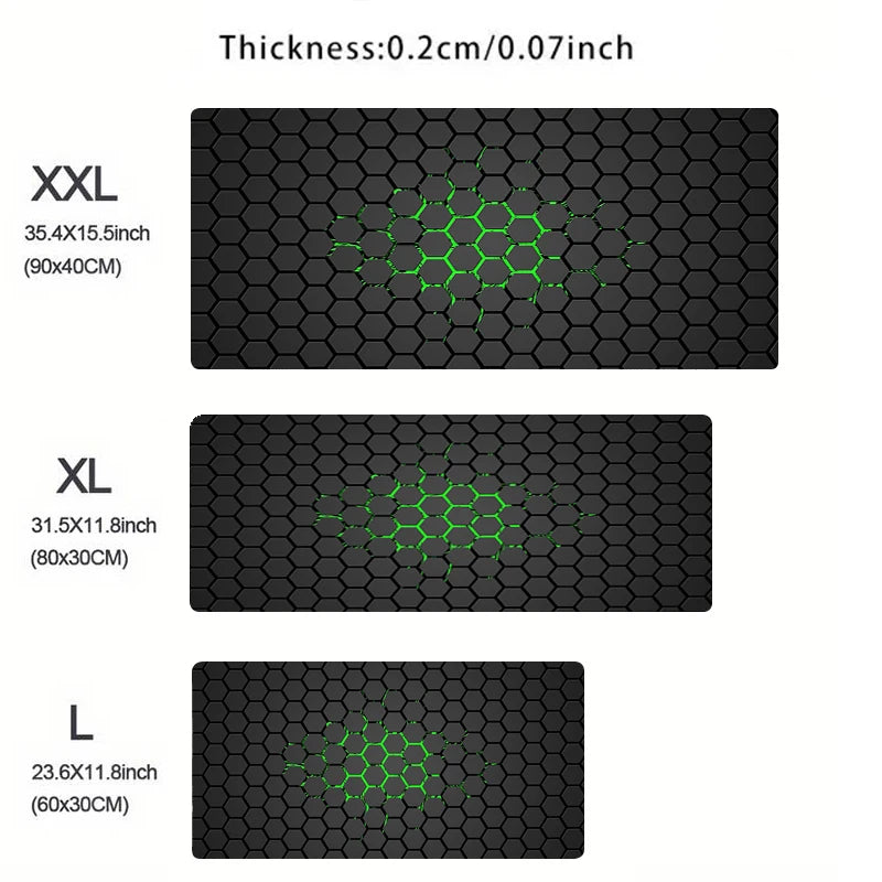 Hexagon XXL Gaming Mouse Pad – Extended Non-Slip Desk Mat