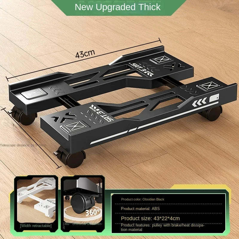 Adjustable CPU Stand with Wheels – Rolling PC Tower Holder