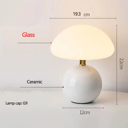Ceramic Mushroom Table Lamp Bedside Bedroom Nightstand