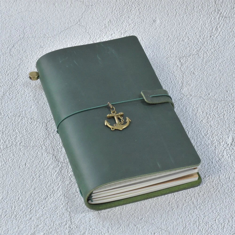 100% Genuine Leather Journal Refillable Travel Notebook Retro DIY Handmade Diary Sketchbook School