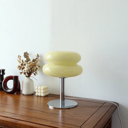 Macaron Dimmable Glass Bedside Lamp Bedroom Lighting Trichromatic Dimming Eye-Care LED