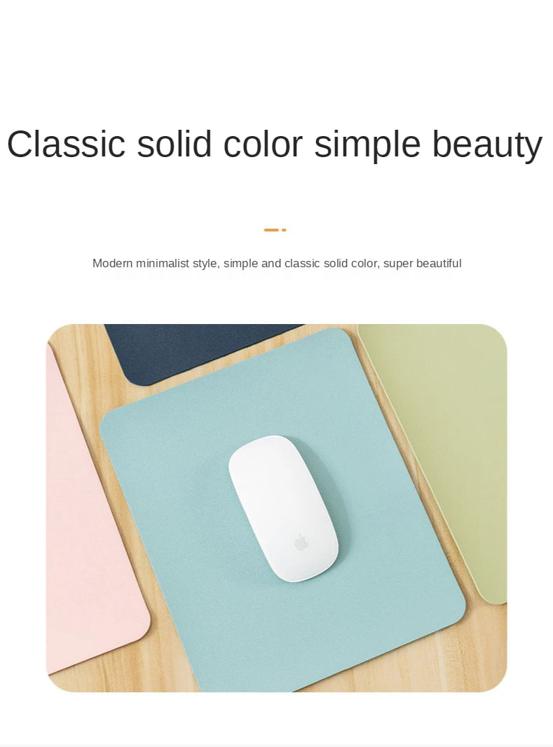 Small PU Leather Mouse Pad – Non-Slip Waterproof Desktop Mat