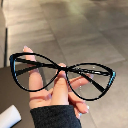Y2K Retro Oval Frame Glasses Women Female Sweet Cool Eyewear Trend Reading Computer Anti Blue