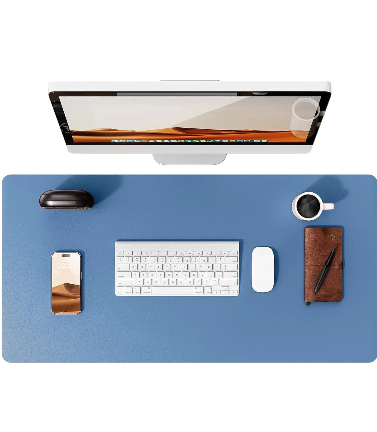 PU Leather Desk Mat – Large Non-Slip Waterproof Office Mouse Pad