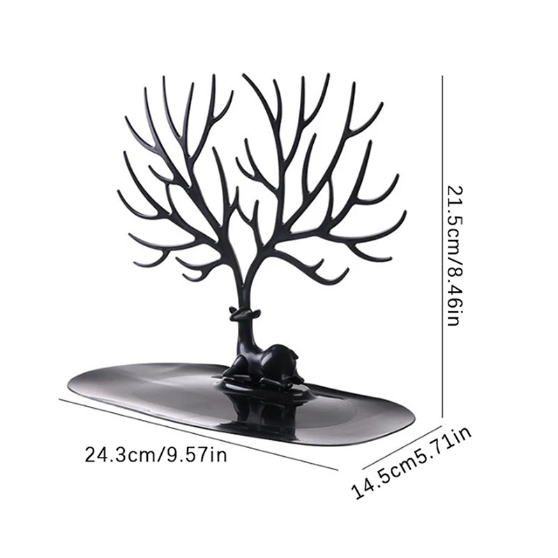 Jewelry Tree Stand Earring and Necklace Holder Desk Organiser Home Office Storage
