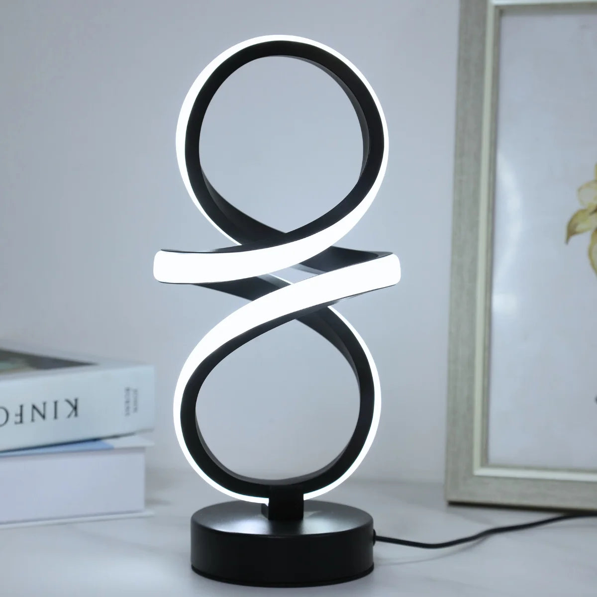 Spiral LED Table Lamp 3-Color USB Bedside Night Light