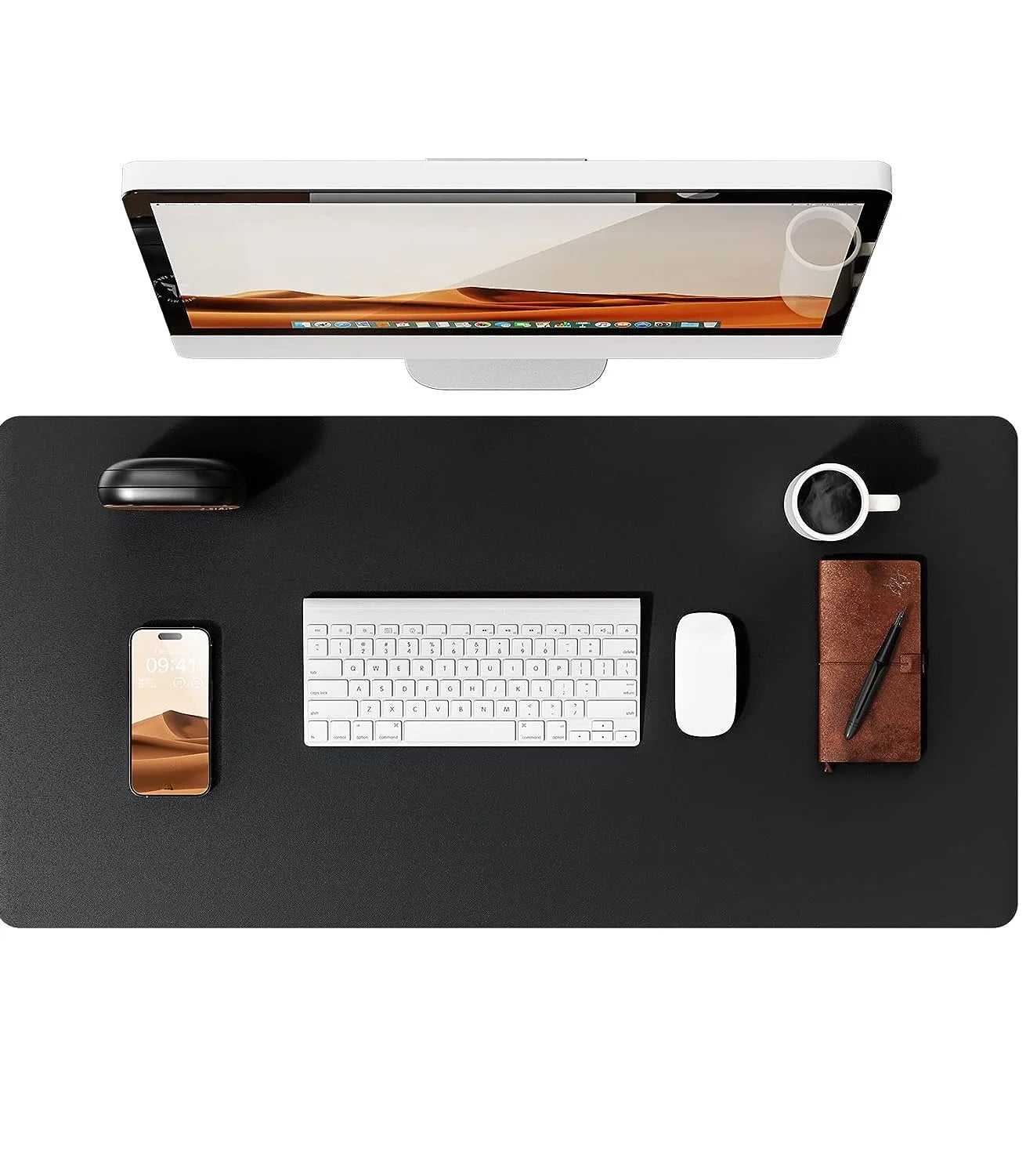PU Leather Desk Mat – Large Non-Slip Waterproof Office Mouse Pad