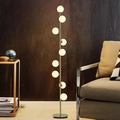 Living Room Floor Lamp Magic Beans Glass Round Ball Bedside Standing Light H165cm 9 Heads Lighting