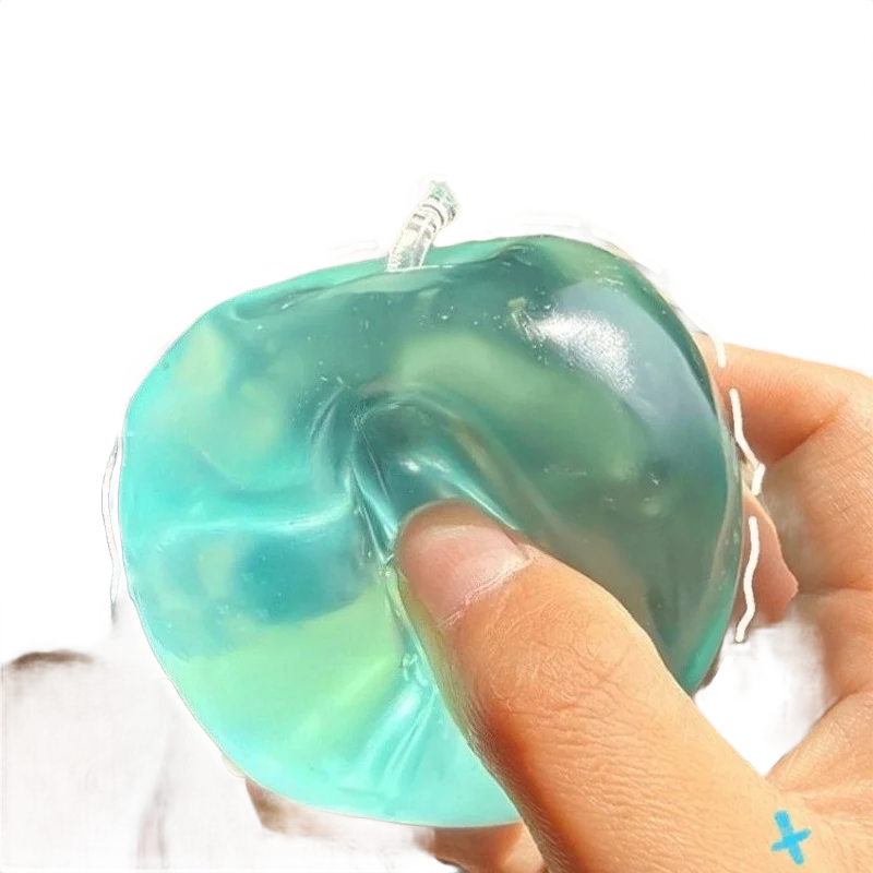 Moldable Apple Squishy Stress Ball Fidget Kawaii Party Favor Kids and Adults Desk Sensory