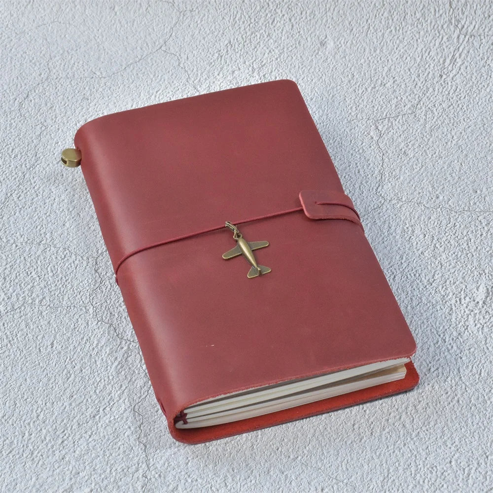 100% Genuine Leather Journal Refillable Travel Notebook Retro DIY Handmade Diary Sketchbook School