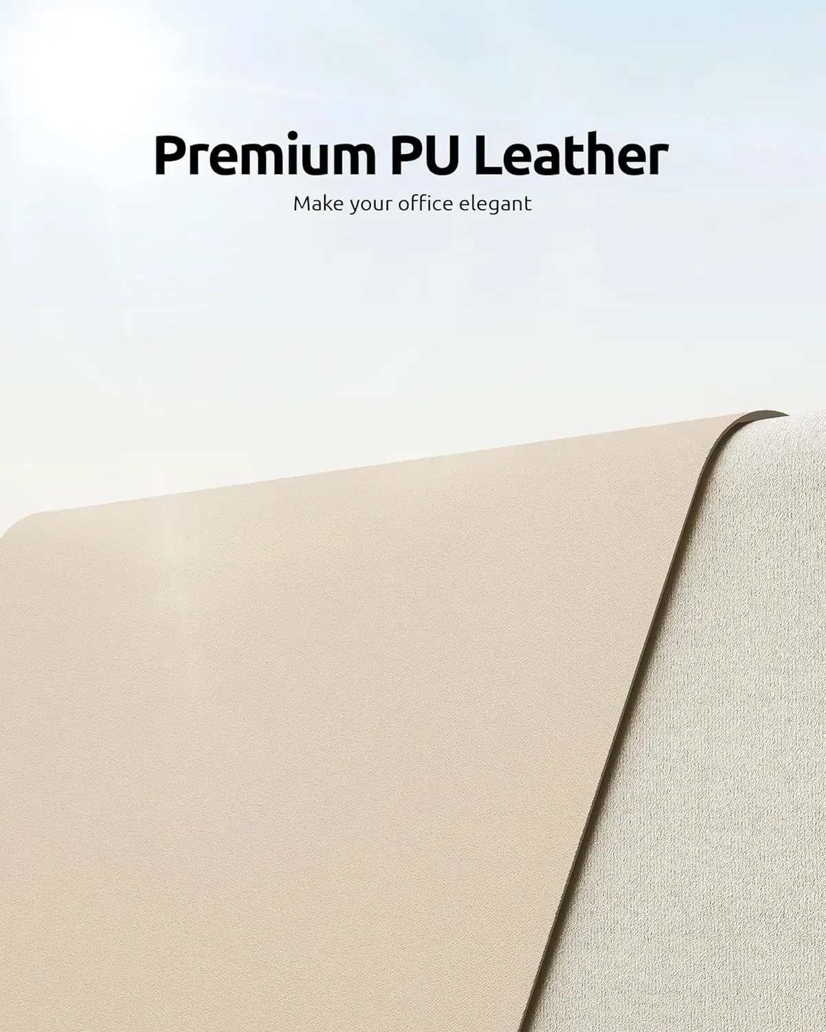 PU Leather Desk Mat – Large Non-Slip Waterproof Office Mouse Pad