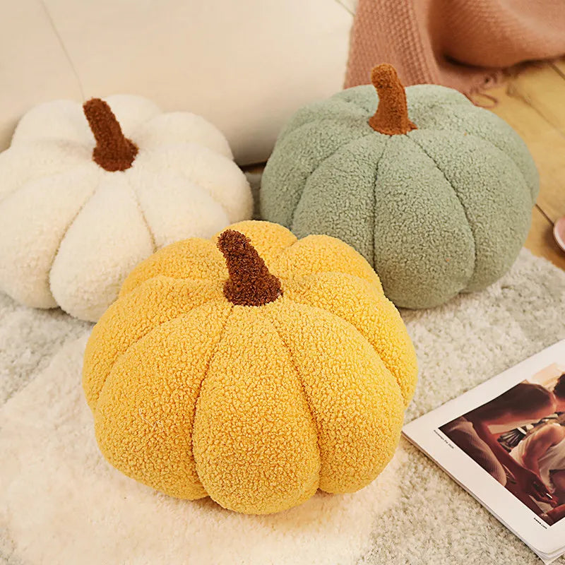 Plush Seat Cushion Cute Pumpkin Throw Pillow Super Soft Waist Sofa Window Halloween Ornament