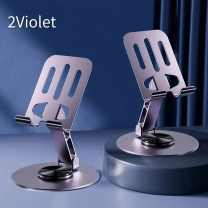 360° Rotating Aluminium Phone Stand Desk Accessories Foldable Smartphone Holder Home Office