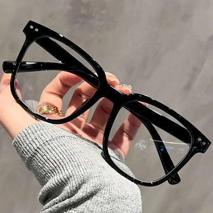 Pairs of Universal Fashion Glasses Square-Framed Fashionable Campus Style Clear Black Frame