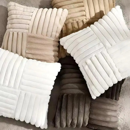 Artificial Plush Throw Pillow Covers Suitable for Various Occasions Such as Bedding Home