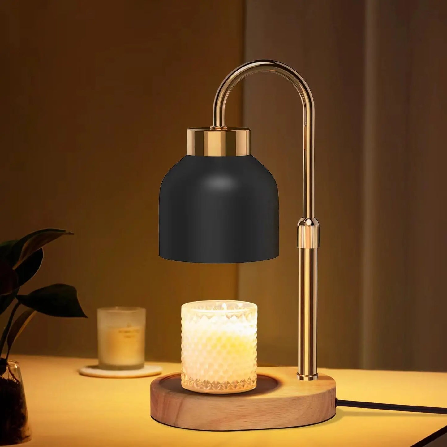 Candle Warmer Lamp with Timer & 2 Wax Warmer Bulbs Electric Wax Melt Warmer for Scented Candles