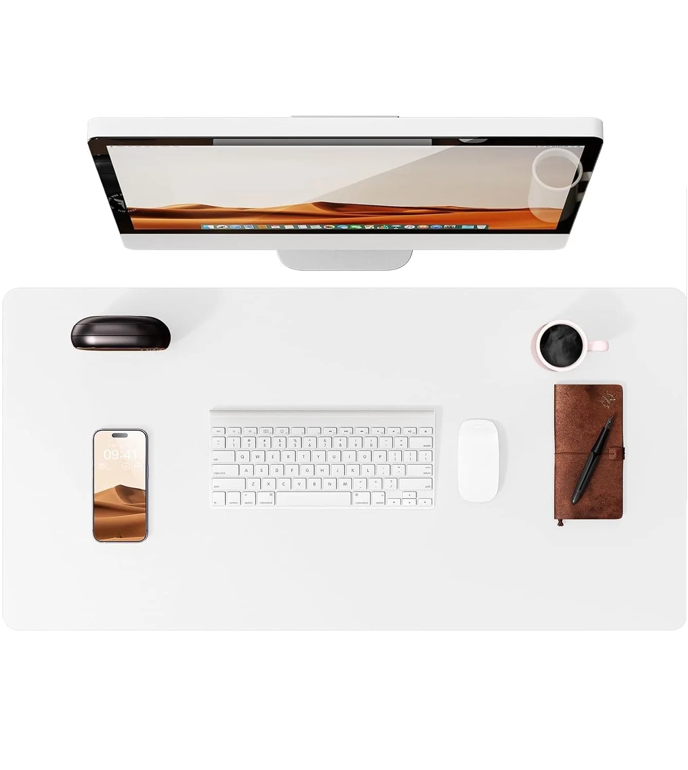 PU Leather Desk Mat – Large Non-Slip Waterproof Office Mouse Pad