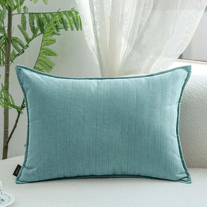 50x70/60x80/70x70CM Large Size Throw Pillow Cover Stripe Solid Waist Cushion Decor Home Decorative