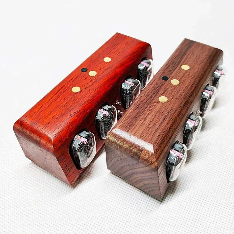 Retro Nixie Tube Digital Clock Wooden Desk RGB Bluetooth