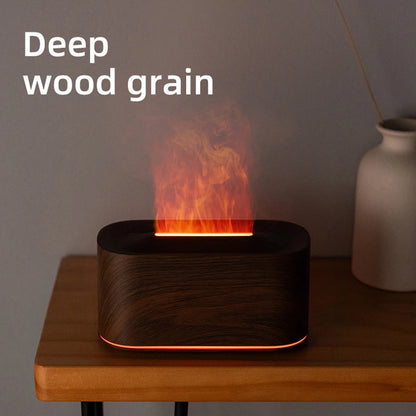 Flame LED Essential Oil Diffuser Aromatherapy Bedroom Decor Humidifier