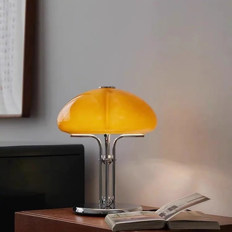 Korean Bauhaus Bedroom Mushroom Desk Lamp Advanced Charging Bedhead Designer Pumpkin TableLamp