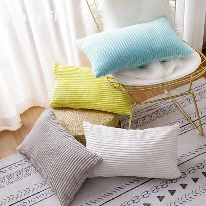 Corduroy Striped Cushion Cover 30x50/40/45/50/55/60cm Soft Comfortable Throw Pillow Case For