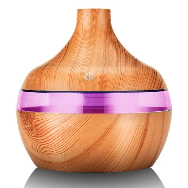 Wood Grain Ultrasonic Aroma Diffuser Humidifier 300ml