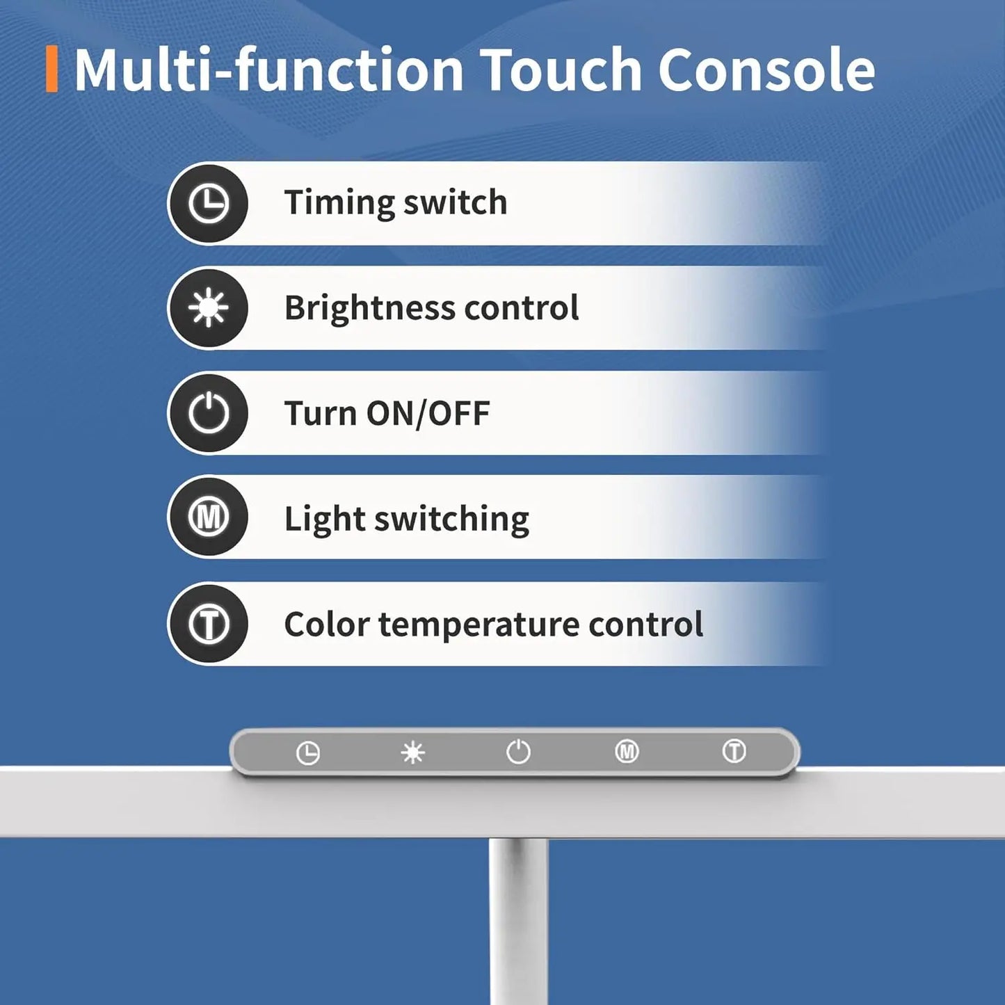 LED Clamp Desk Lamp – 3 Colours Stepless Dimming Memory Function