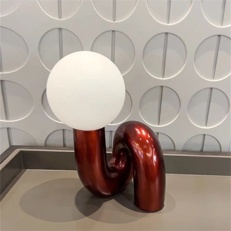 Nordic Glass Desk Lamp – Minimalist LED 3 Colour Modes Decor Light